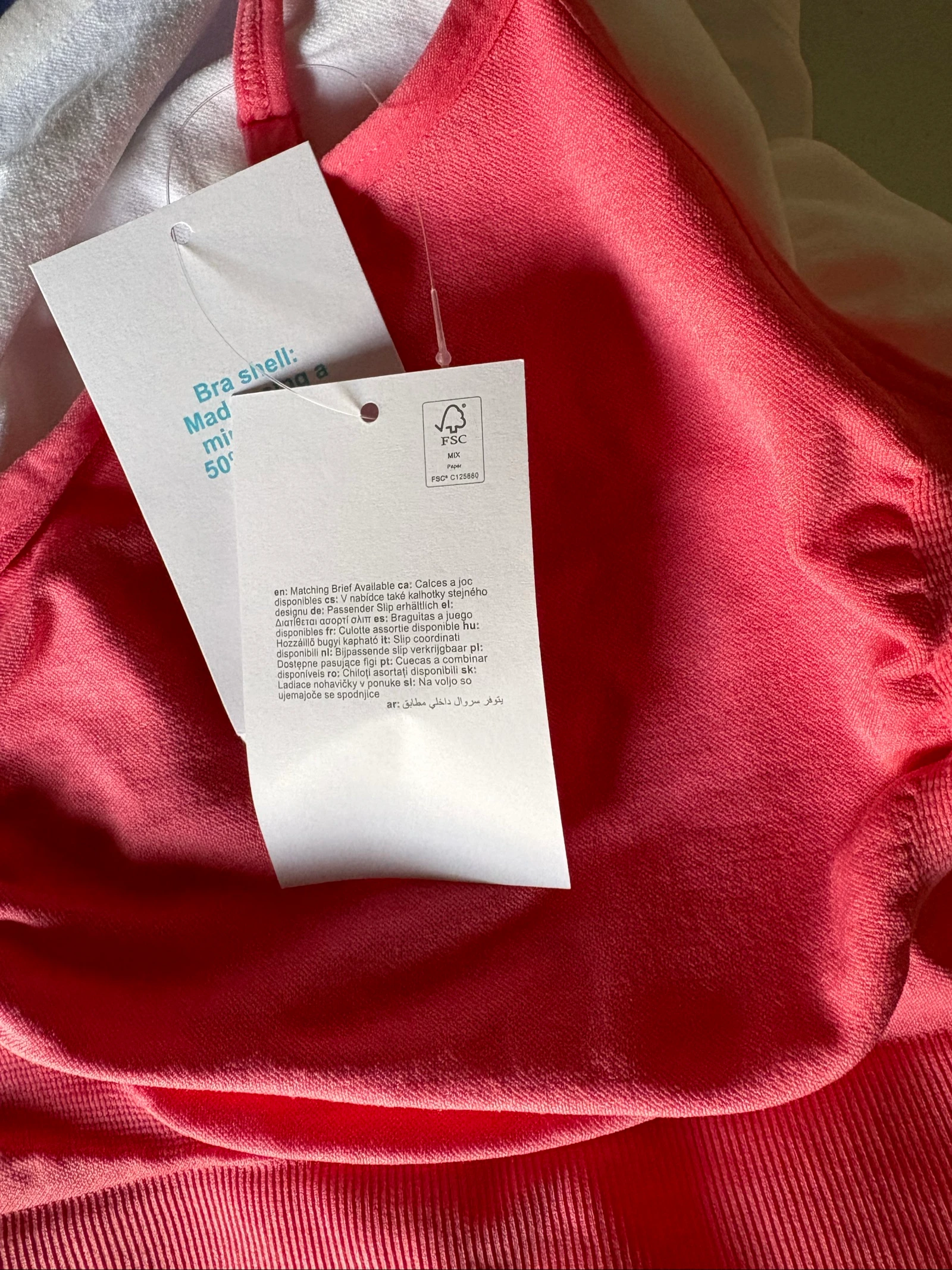 pack 3 bralettes sin costuras primark 2xl 50-52 top confort seamless bra set coral blanco azul – photo 3